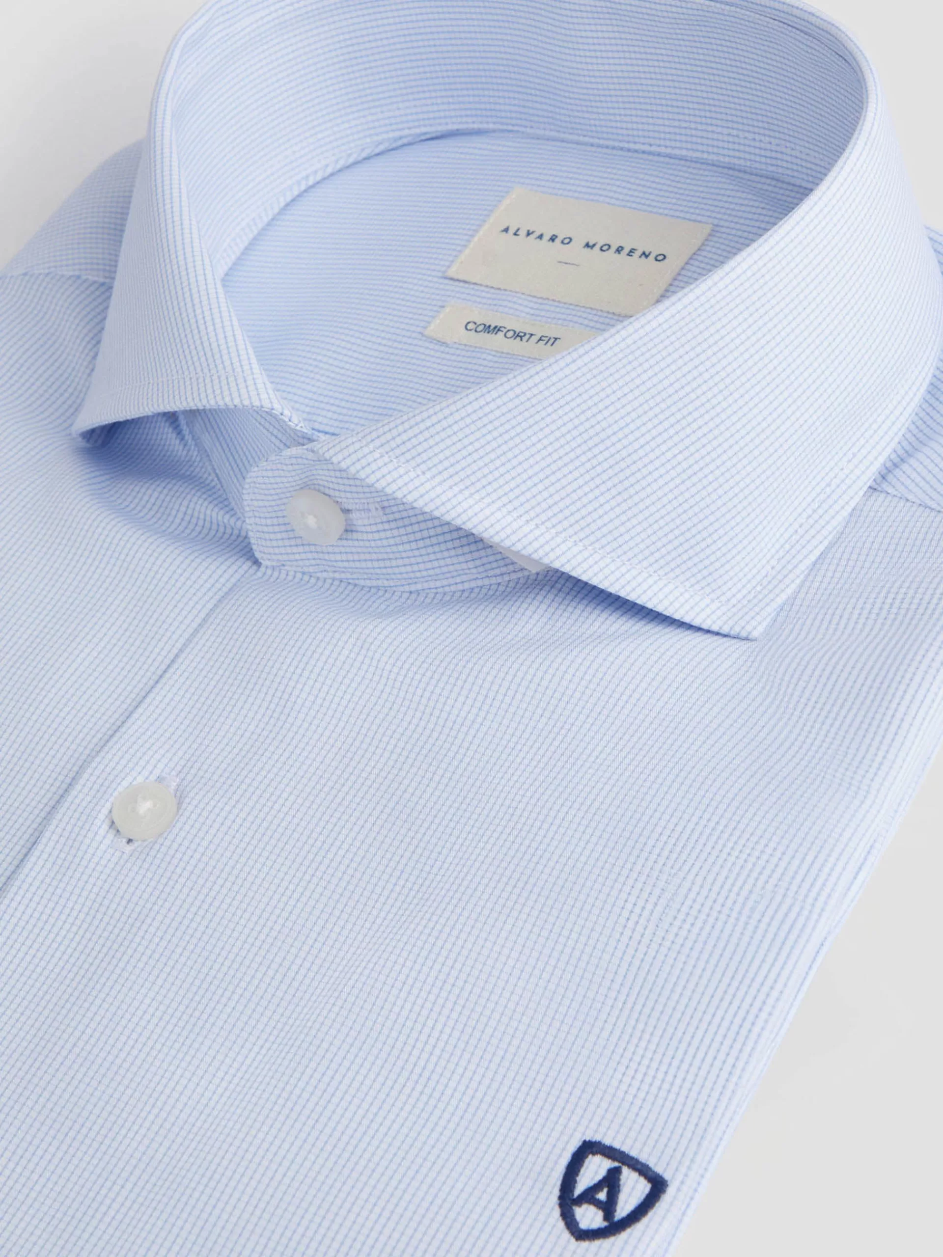 Outlet Alvaro Moreno CAMISA COMFORT CHECKS Celeste