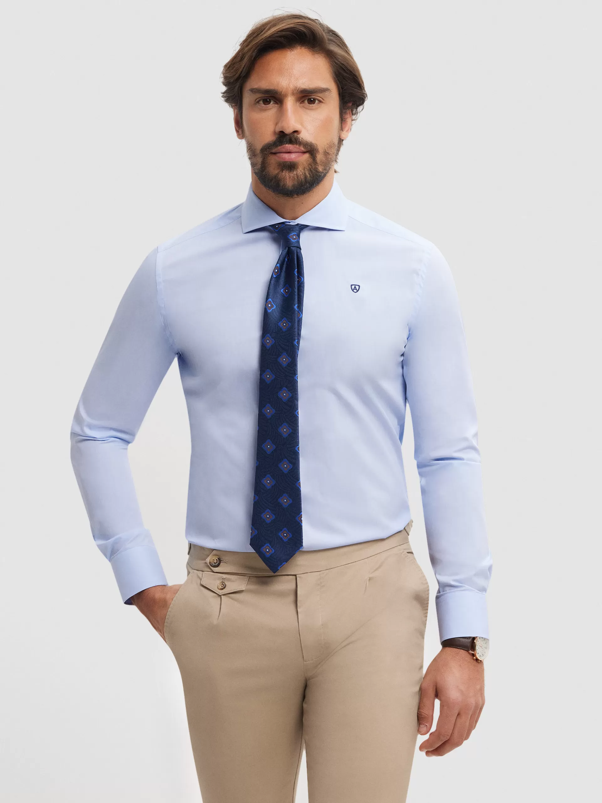 Cheap Alvaro Moreno CAMISA COMFORT FIL A FIL Celeste