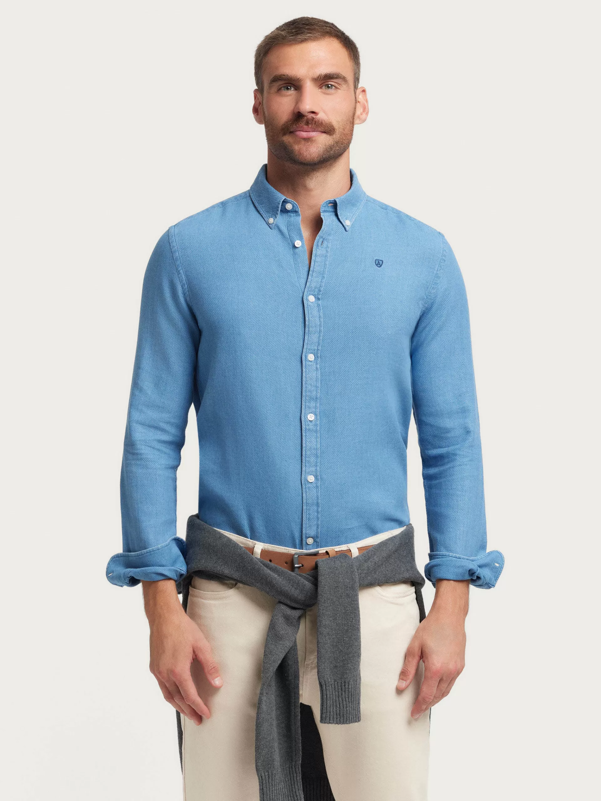 Hot Alvaro Moreno CAMISA DENIM NIDO Azul