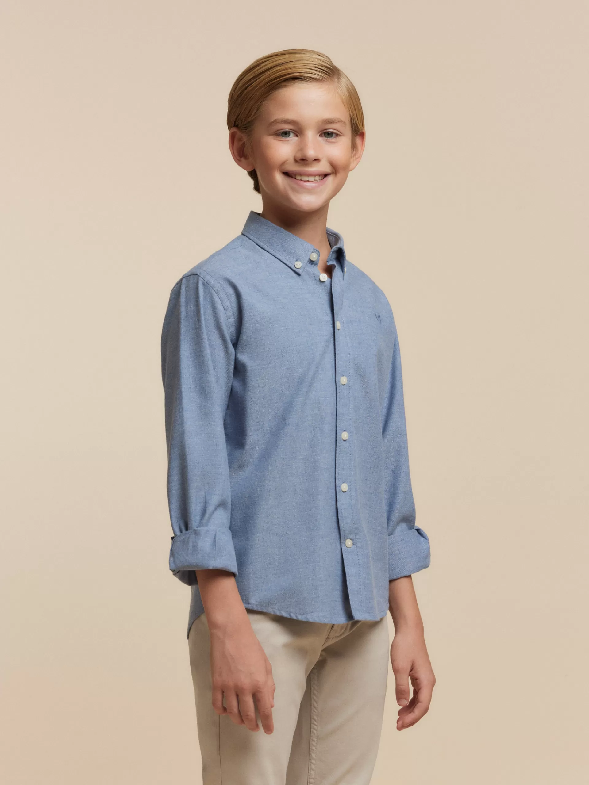 Flash Sale Alvaro Moreno CAMISA FLANNEL TWILL KIDS Azul