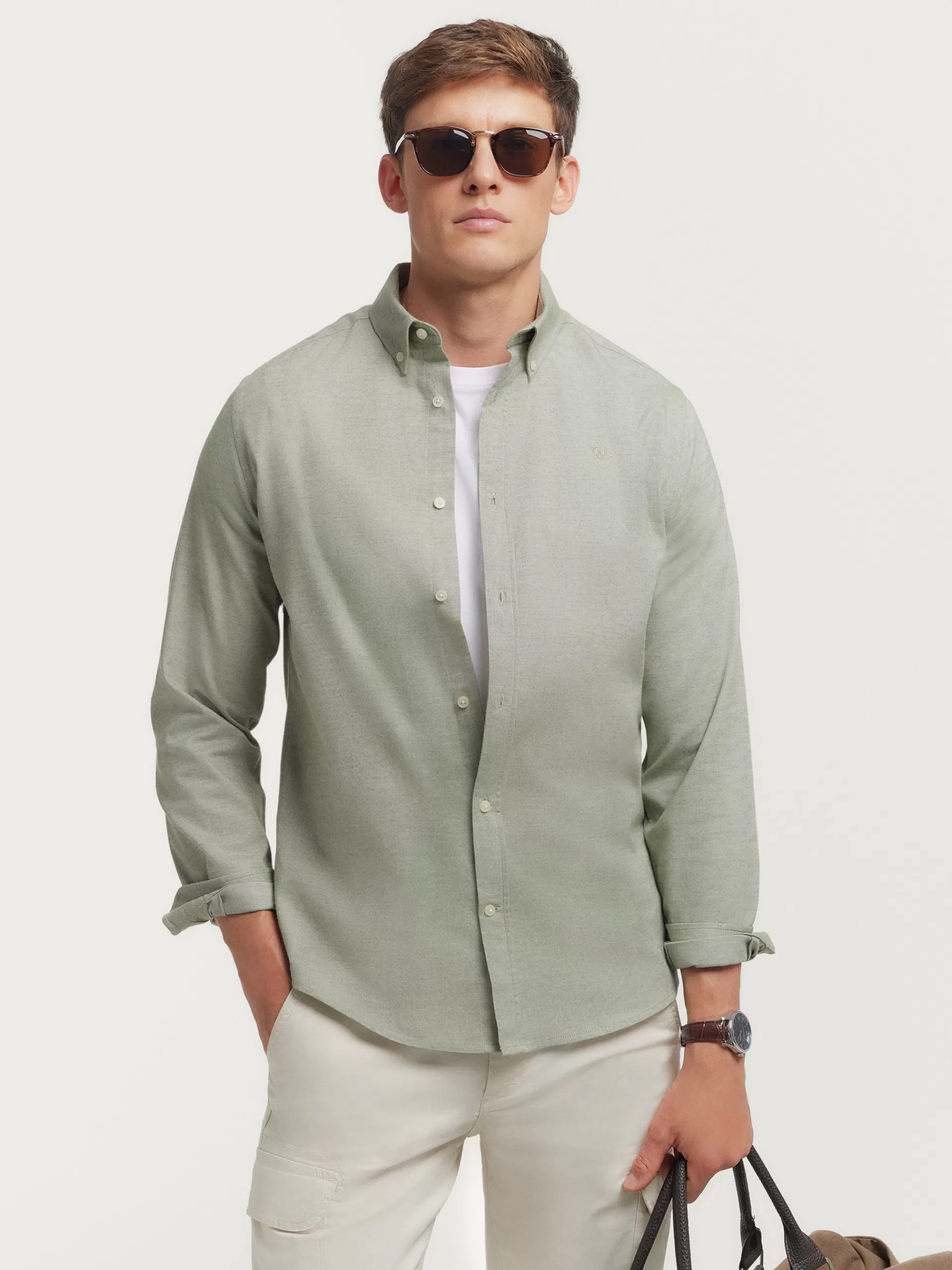 Clearance Alvaro Moreno CAMISA FLANNEL TWILL Verde