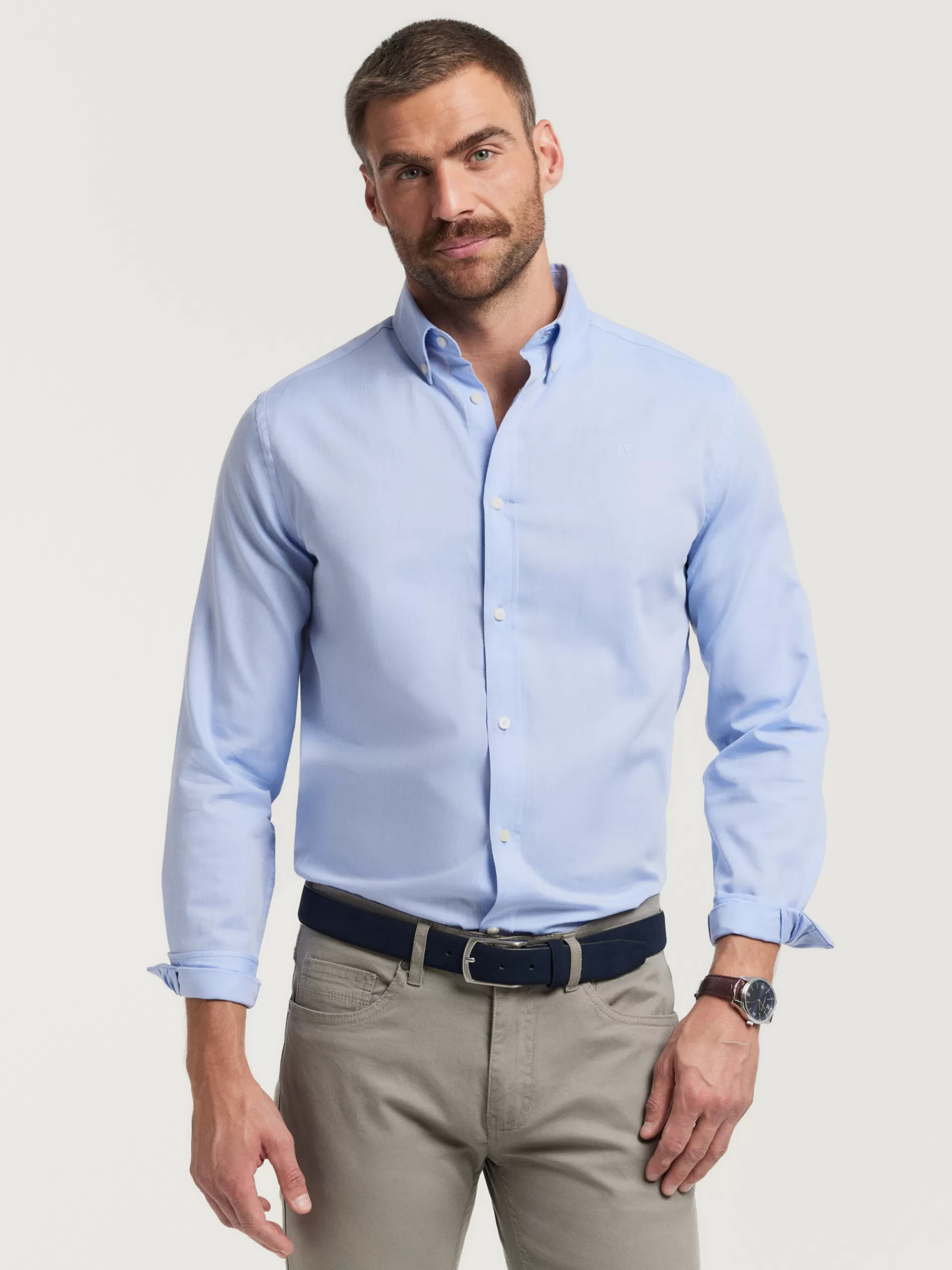 Shop Alvaro Moreno CAMISA MICROESPIGA Celeste