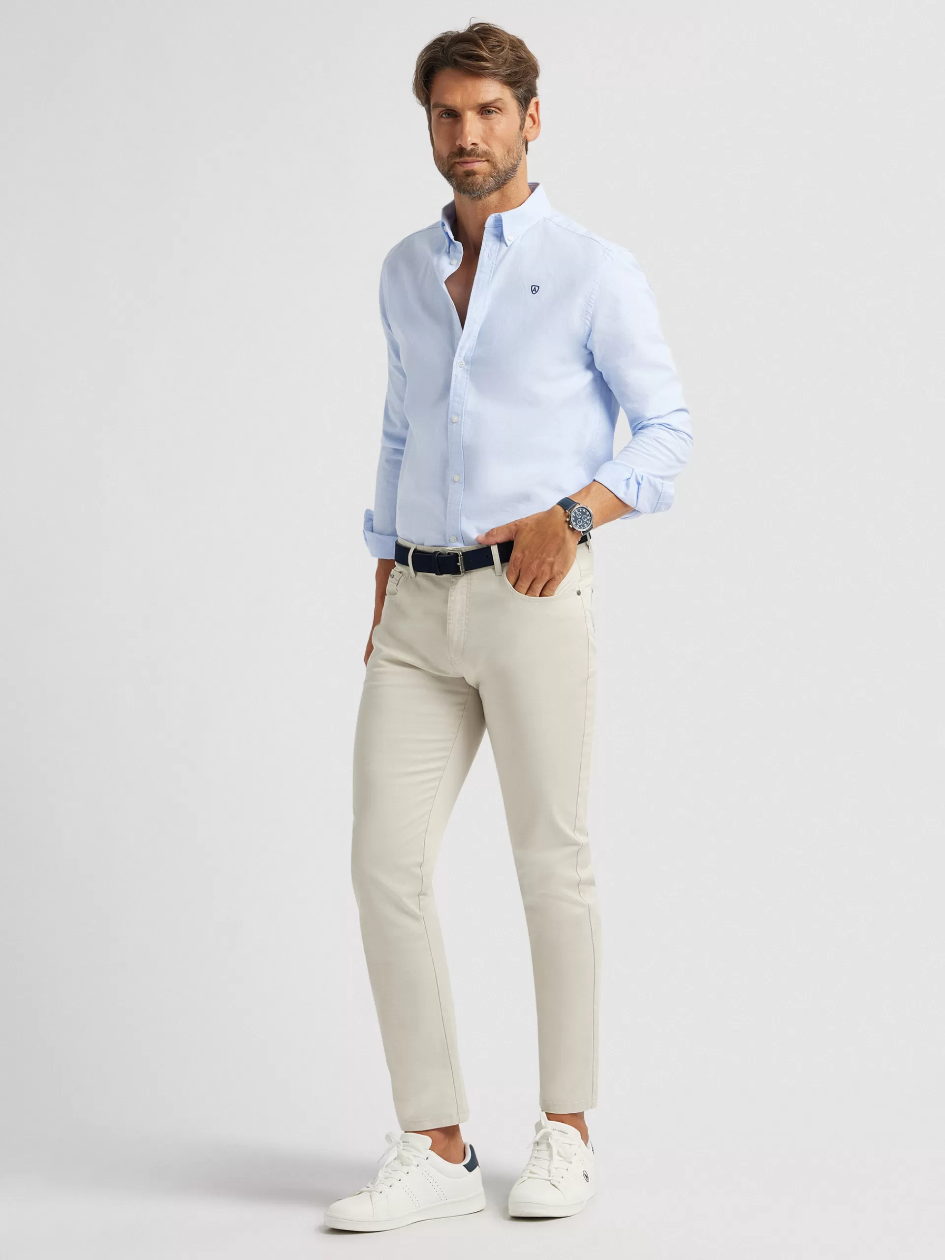 Best Sale Alvaro Moreno CAMISA OXFORD BASIC Celeste