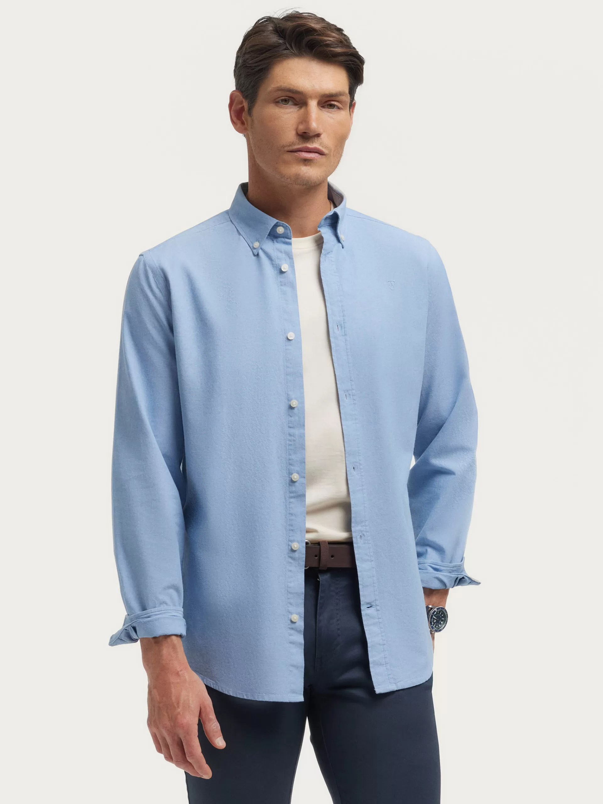 Best Alvaro Moreno CAMISA OXFORD CHAMBRAY Celeste