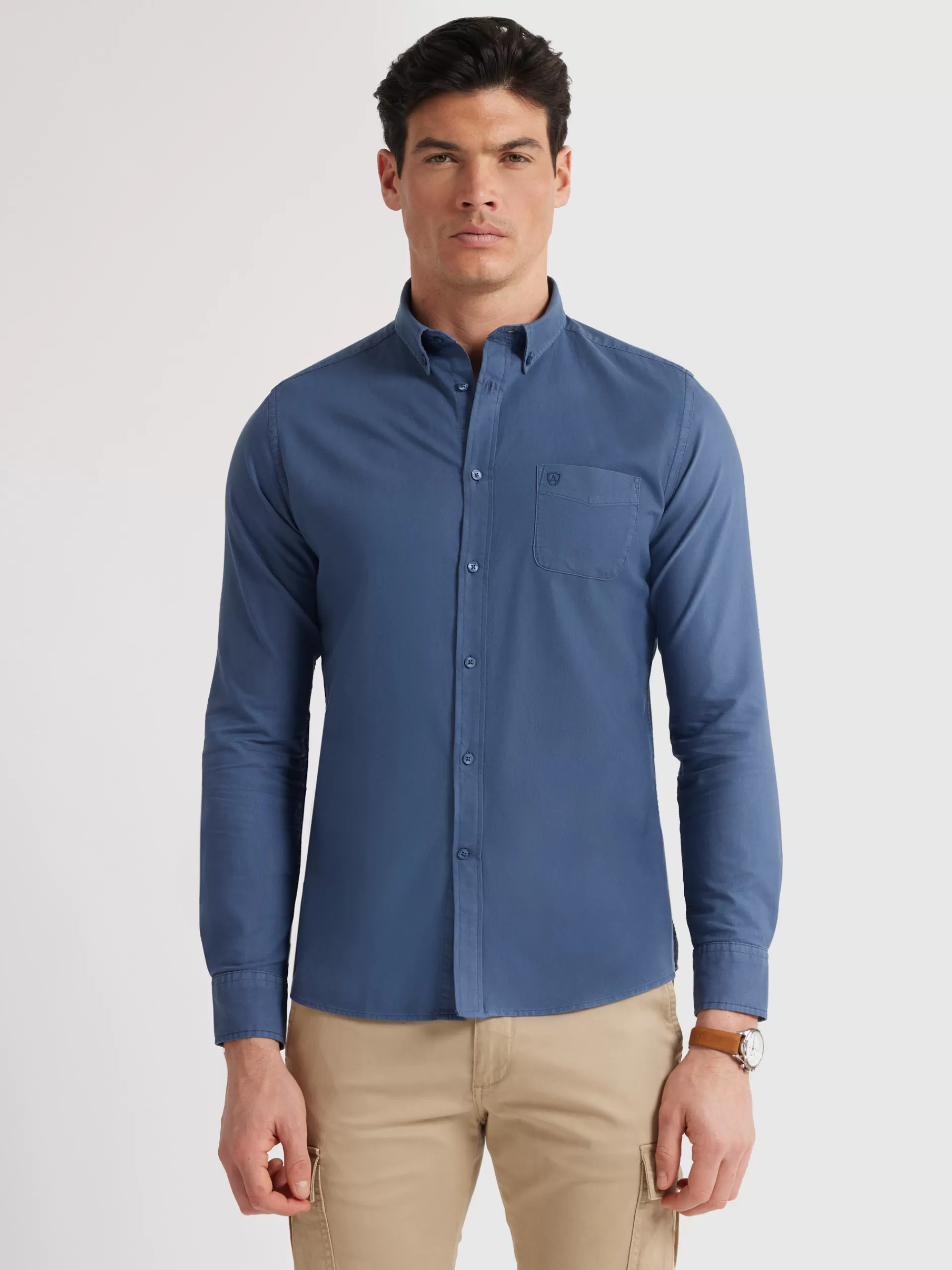 Cheap Alvaro Moreno CAMISA OXFORD POCKET DYE Azul