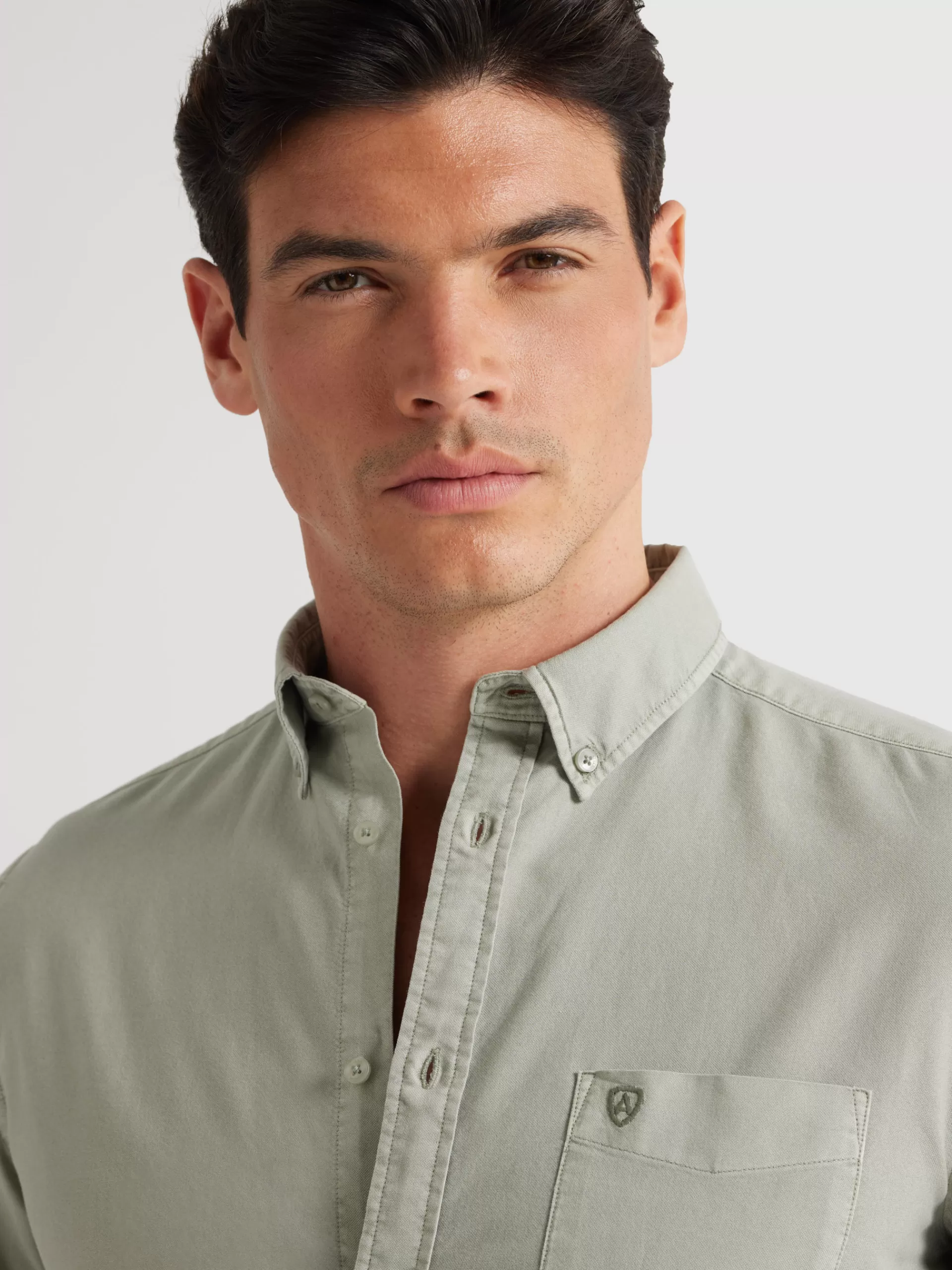 Discount Alvaro Moreno CAMISA OXFORD POCKET DYE Verde