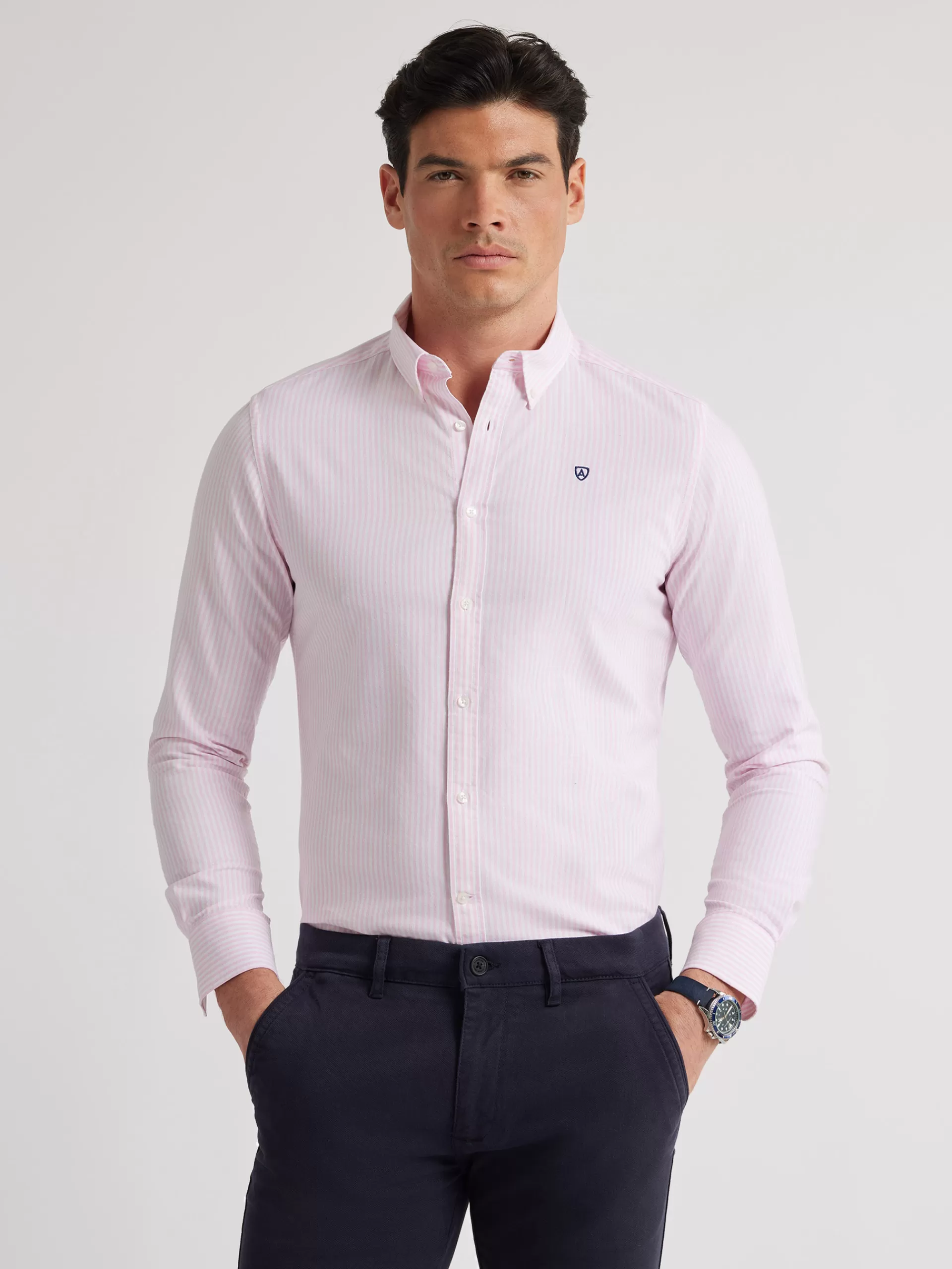 Cheap Alvaro Moreno CAMISA OXFORD RAYAS BASIC Rosa