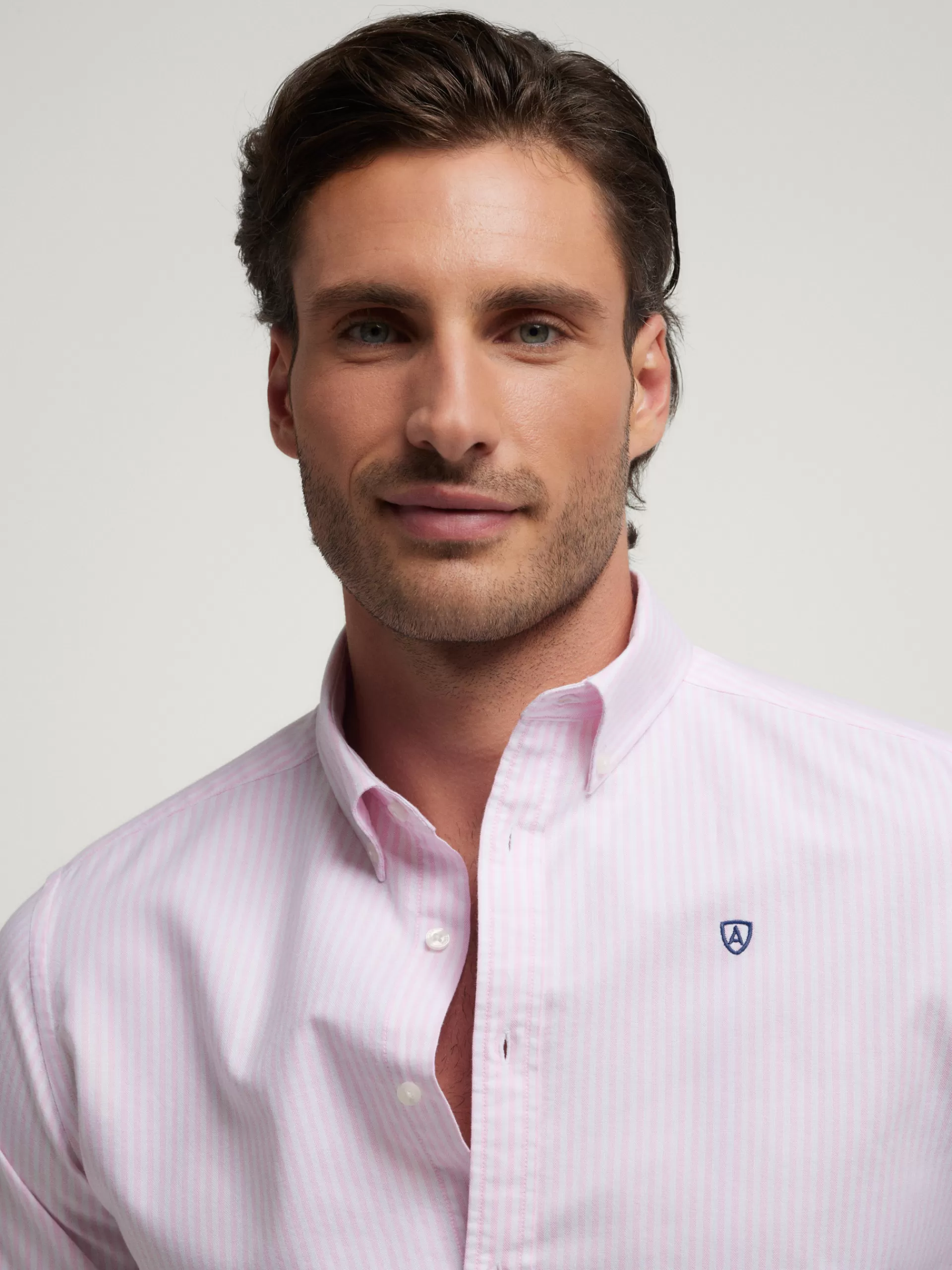 Sale Alvaro Moreno CAMISA OXFORD RAYAS Rosa