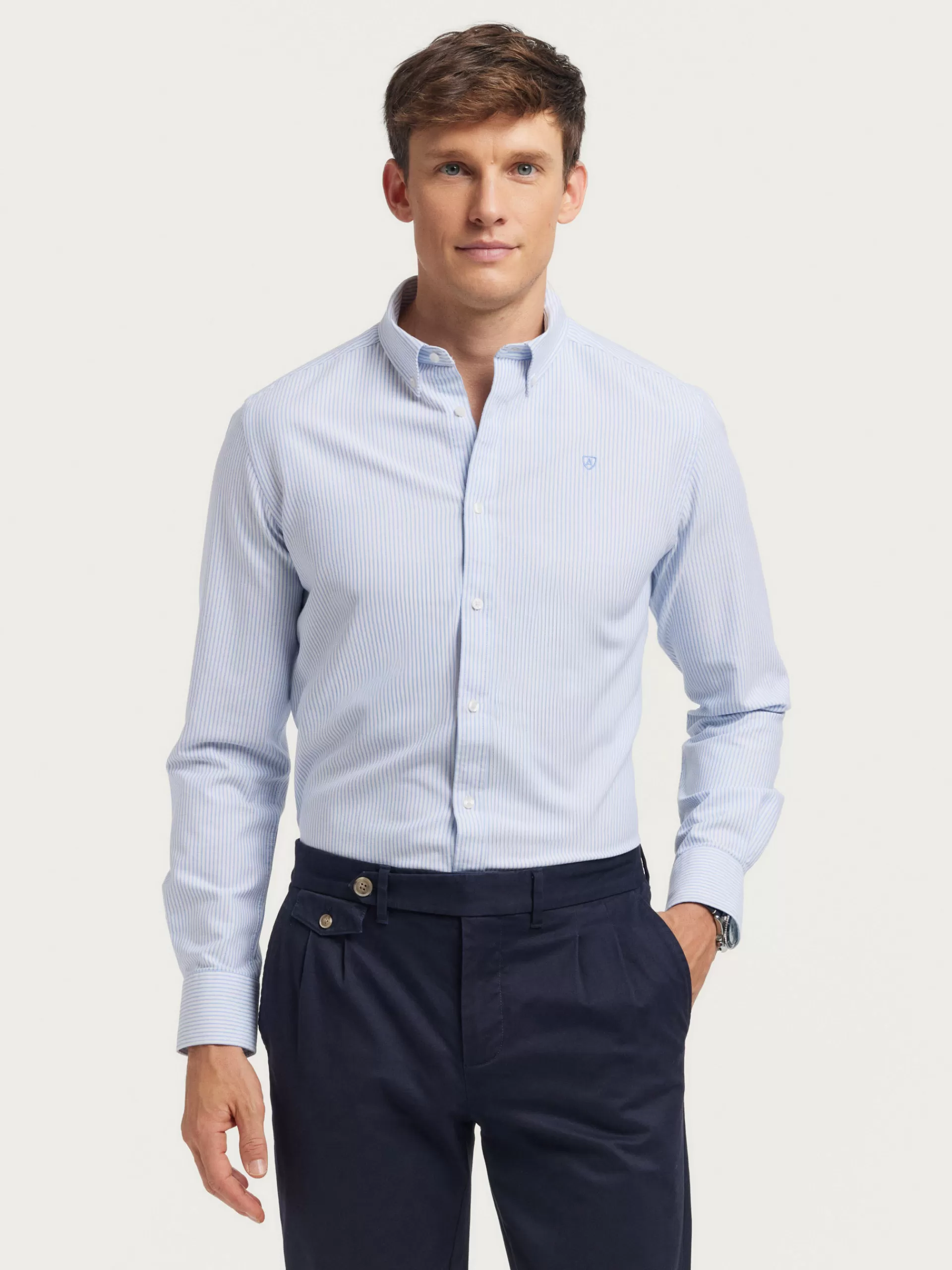 Shop Alvaro Moreno CAMISA OXFORD REGENT Celeste