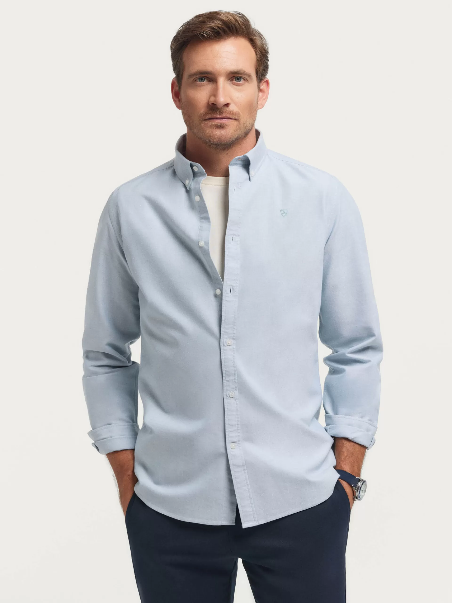 Clearance Alvaro Moreno CAMISA OXFORD SOLID Azul