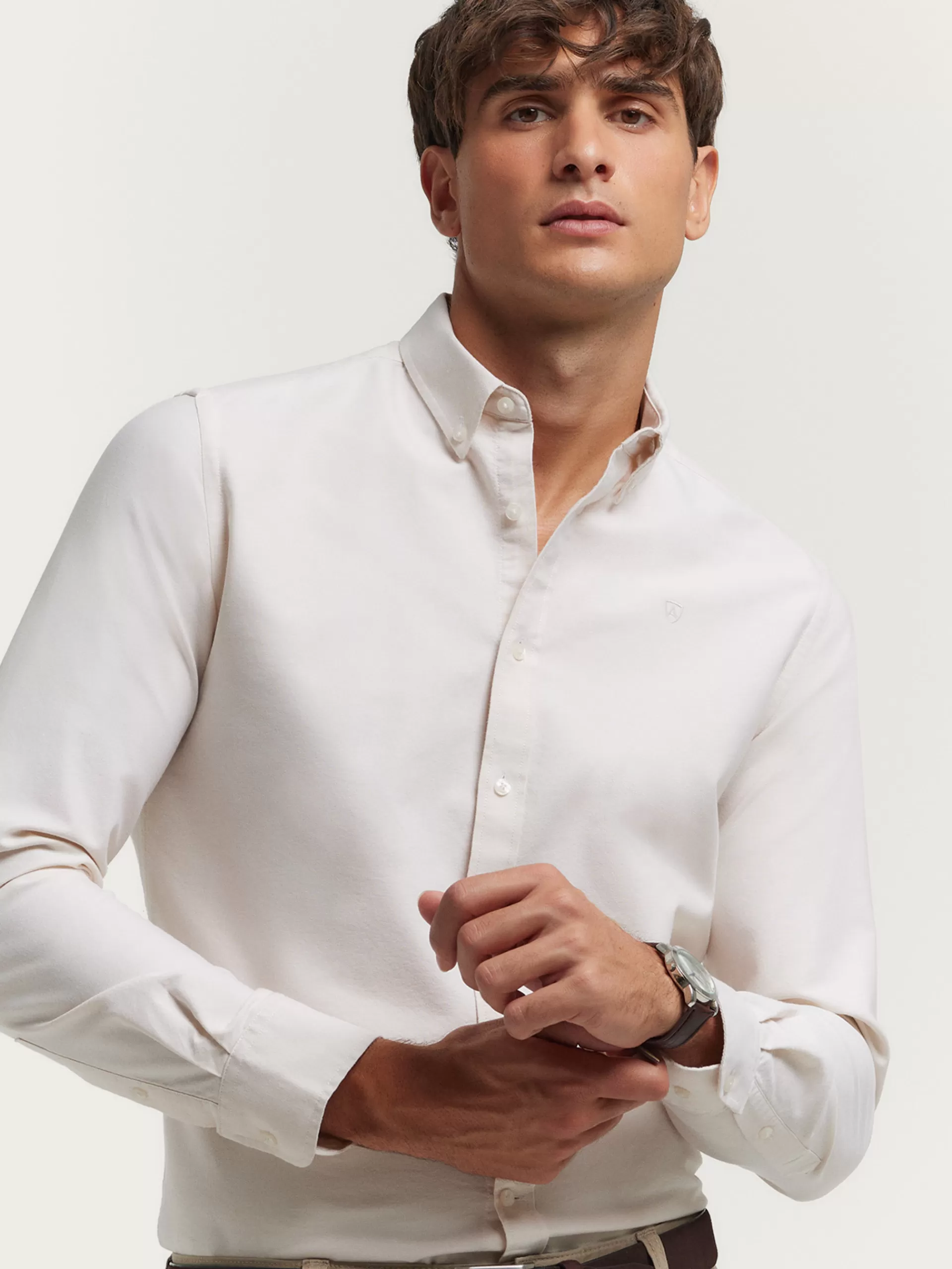 Fashion Alvaro Moreno CAMISA OXFORD SOLID Beige