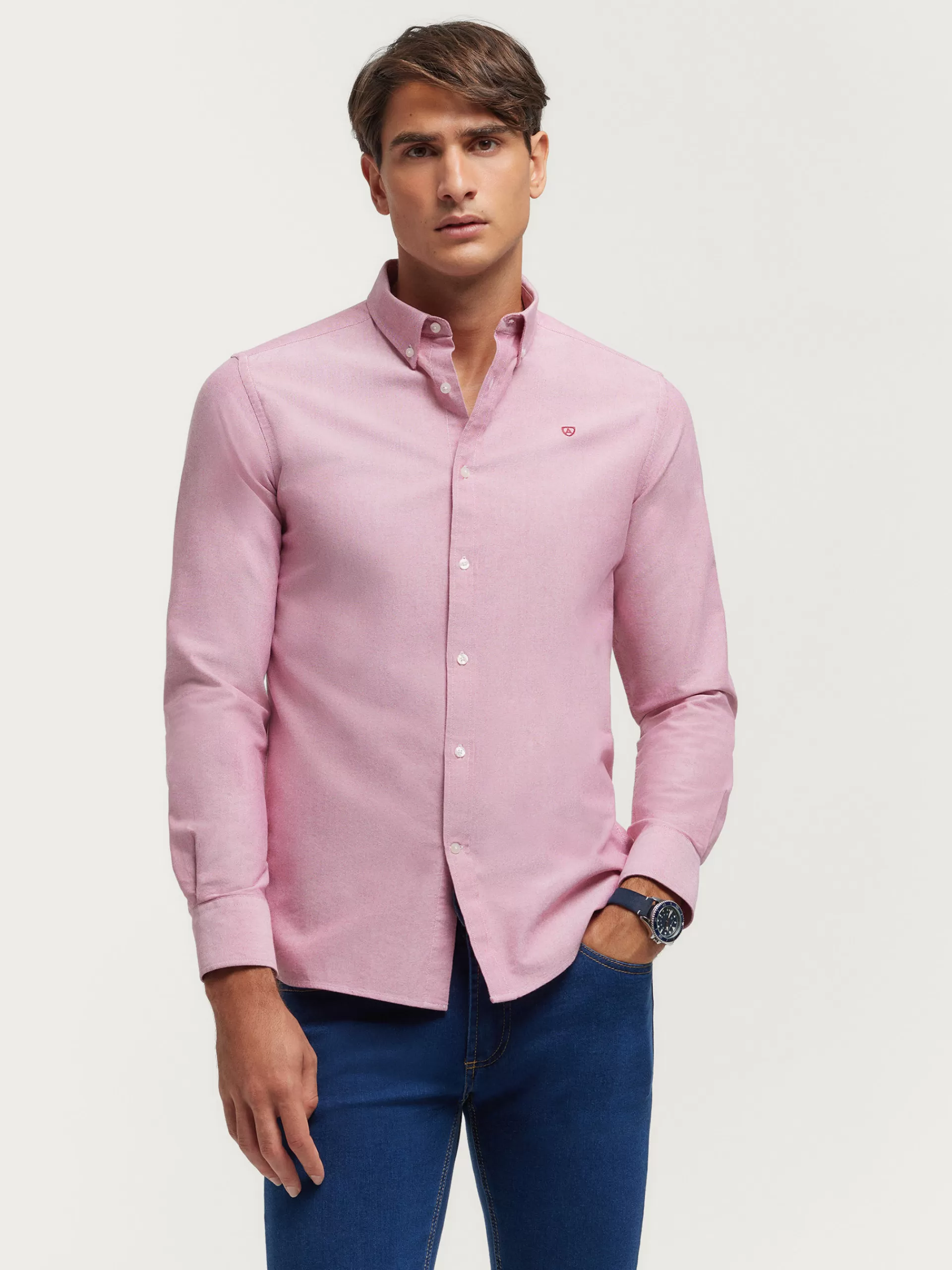 Store Alvaro Moreno CAMISA OXFORD SOLID Burdeos