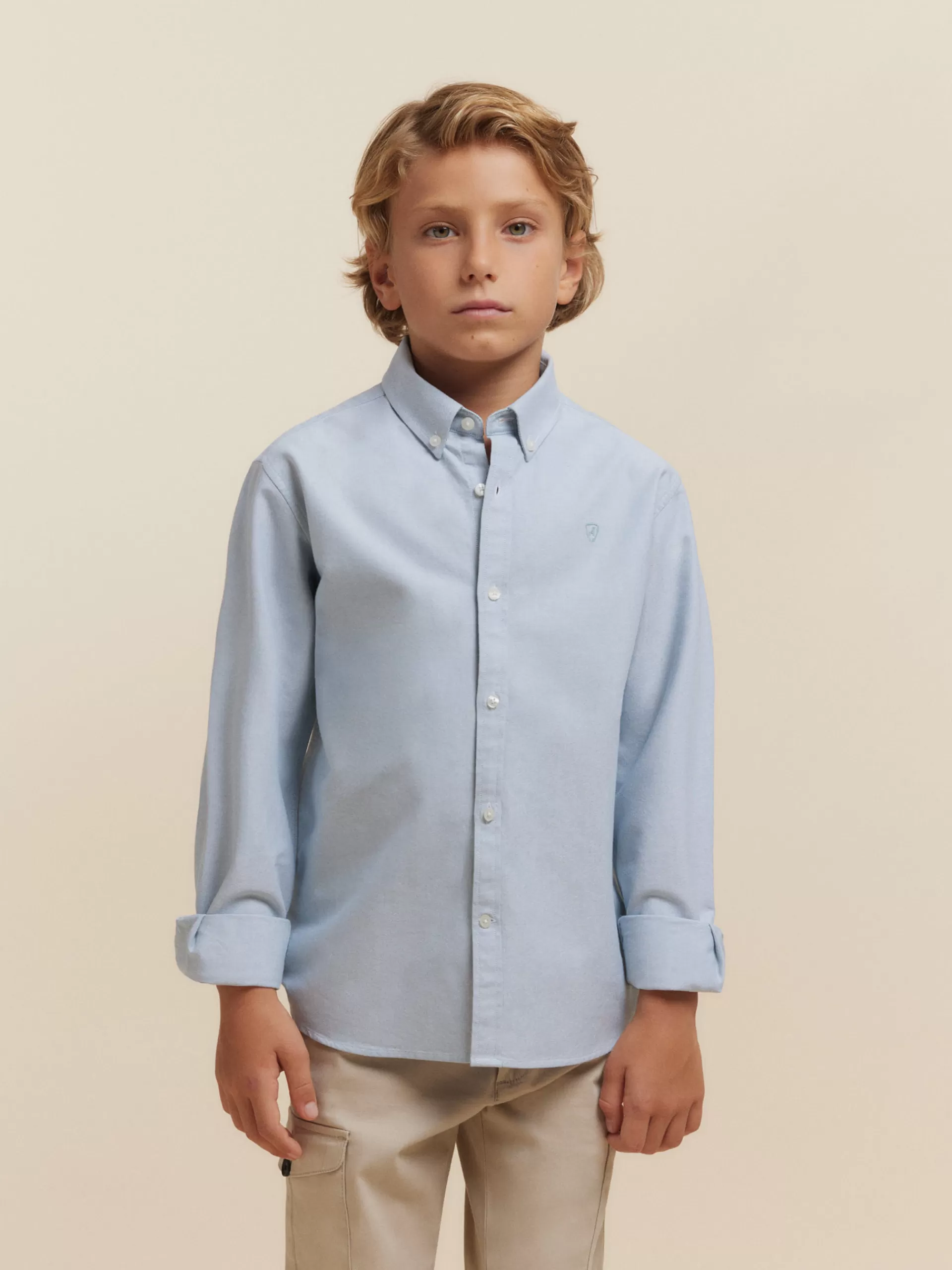 Clearance Alvaro Moreno CAMISA OXFORD SOLID KIDS Azul