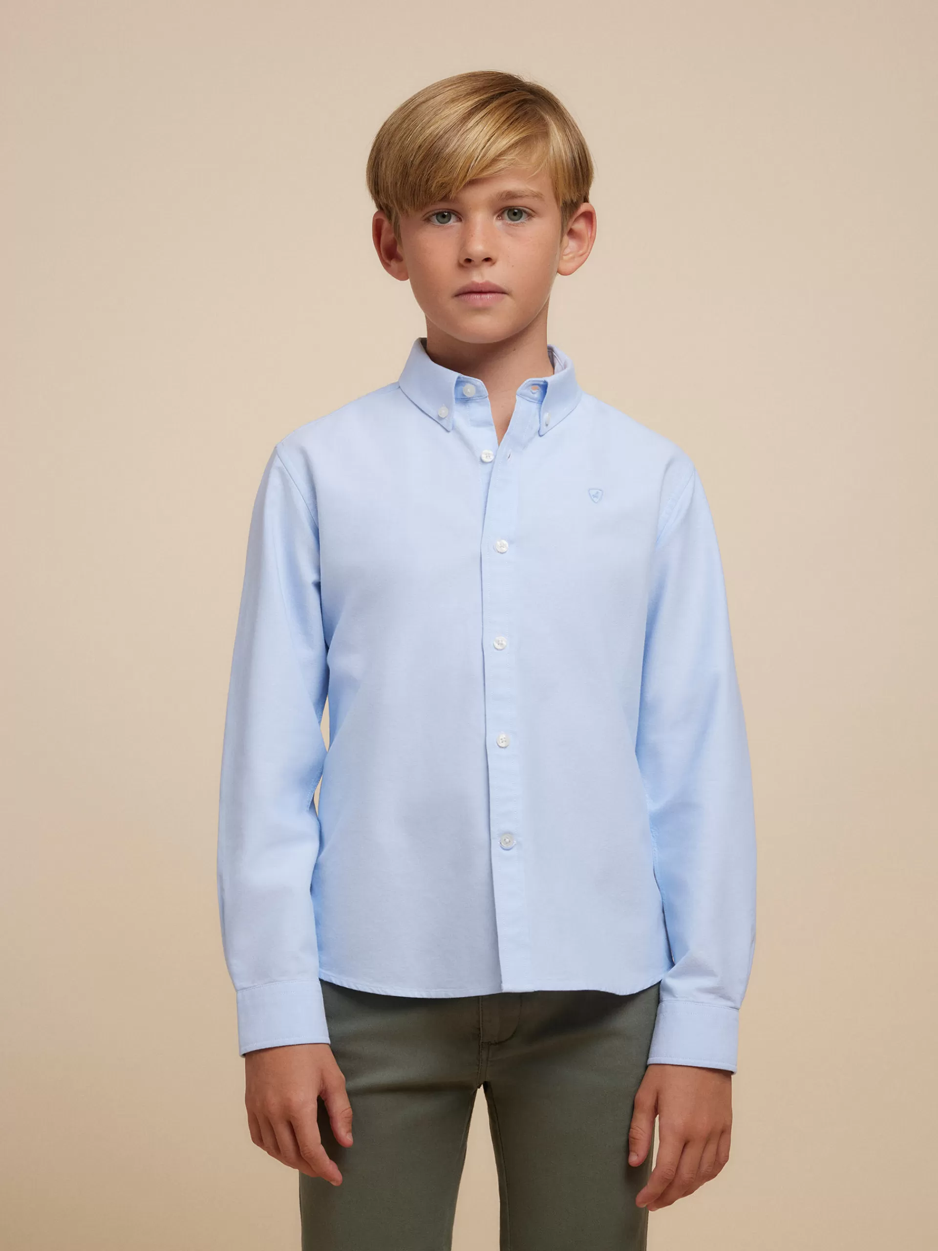 Cheap Alvaro Moreno CAMISA OXFORD SOLID KIDS Celeste