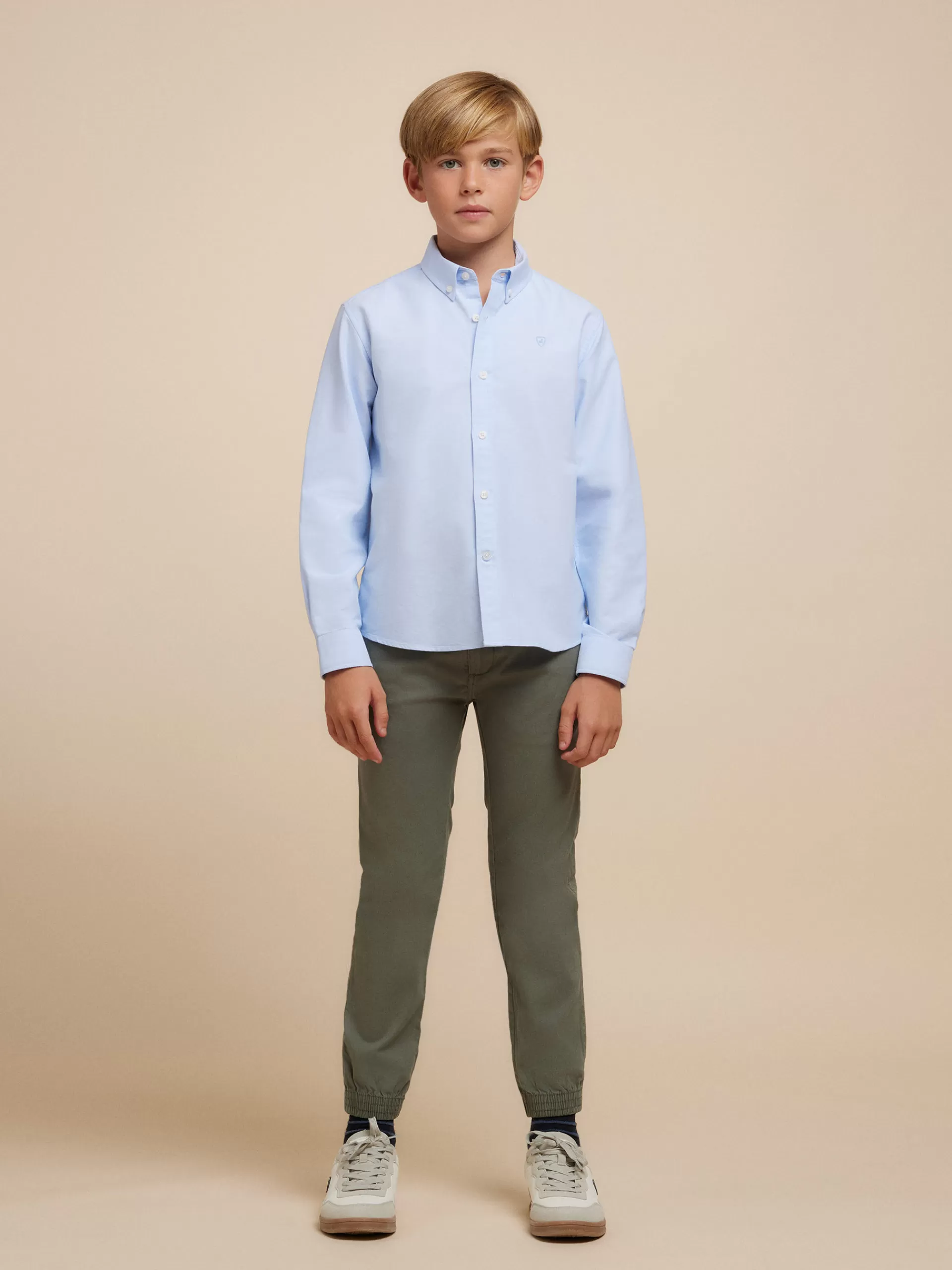 Cheap Alvaro Moreno CAMISA OXFORD SOLID KIDS Celeste