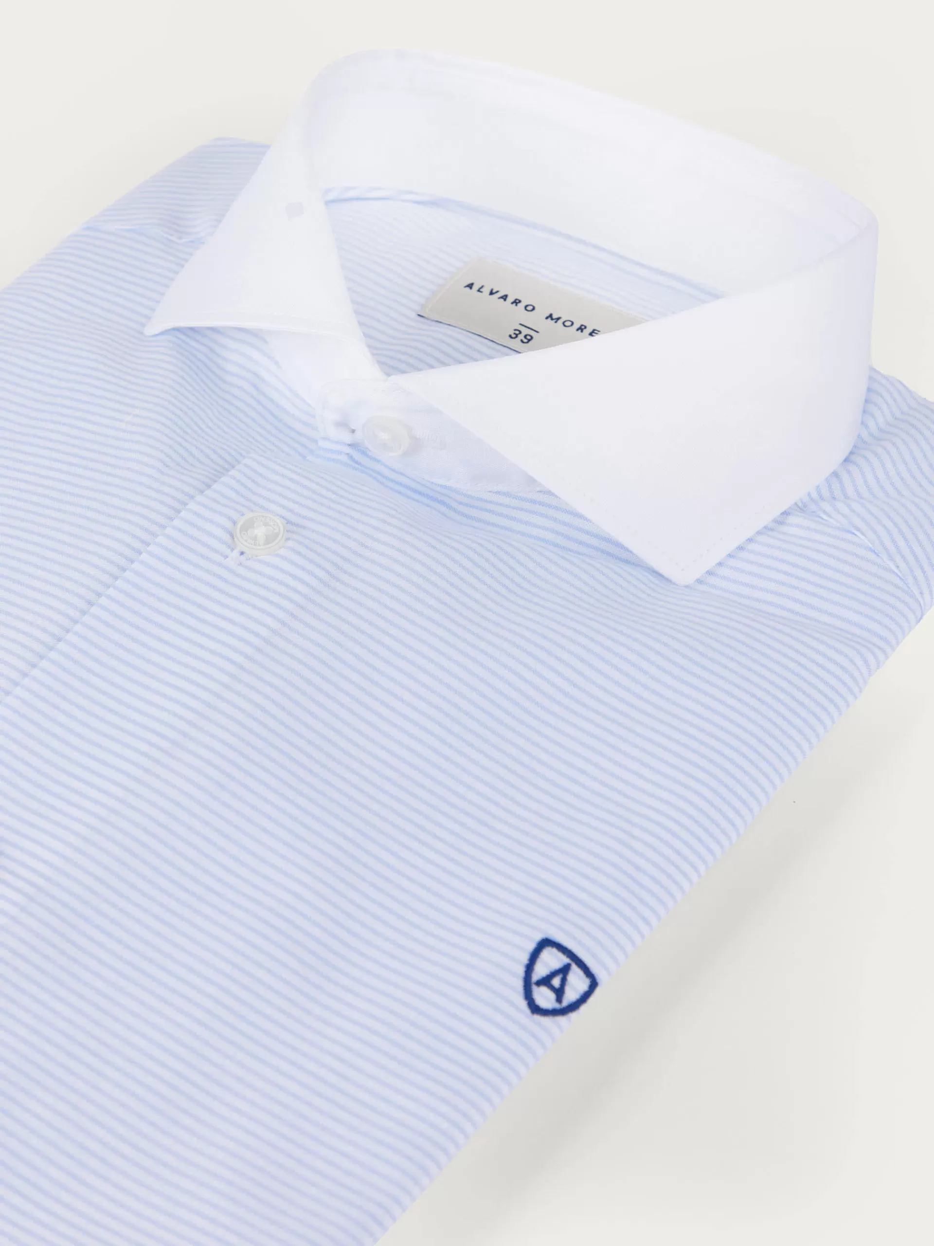 Clearance Alvaro Moreno CAMISA RAYAS P.DOBLE Azul