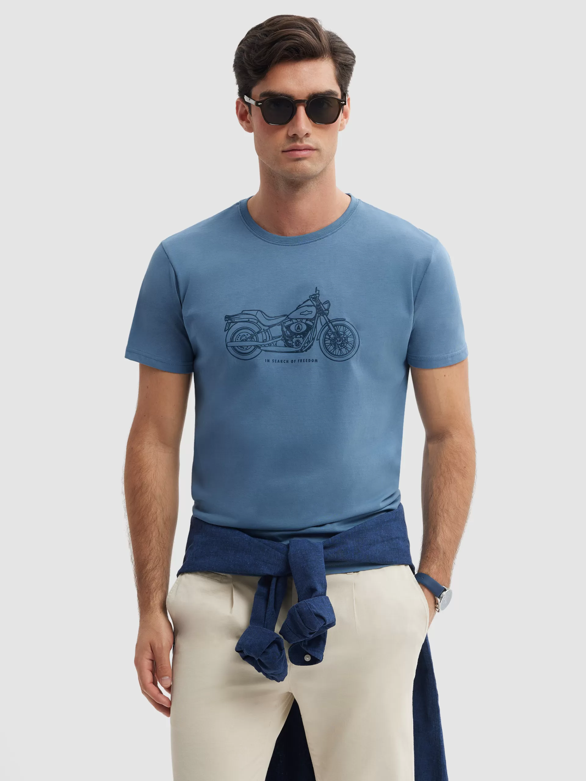 Shop Alvaro Moreno CAMISETA MOTORCYCLE Azul