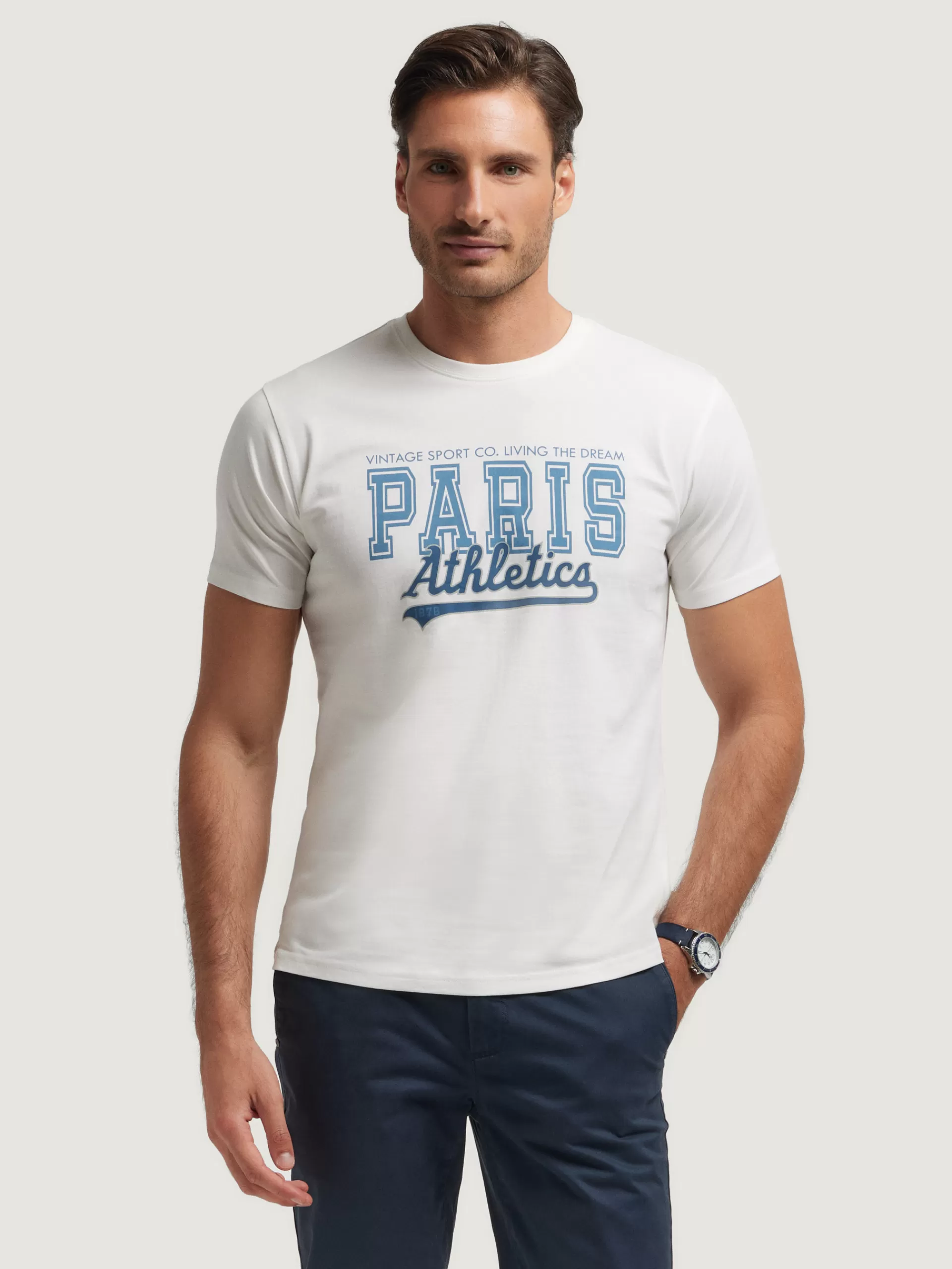 Clearance Alvaro Moreno CAMISETA PARIS Blanco