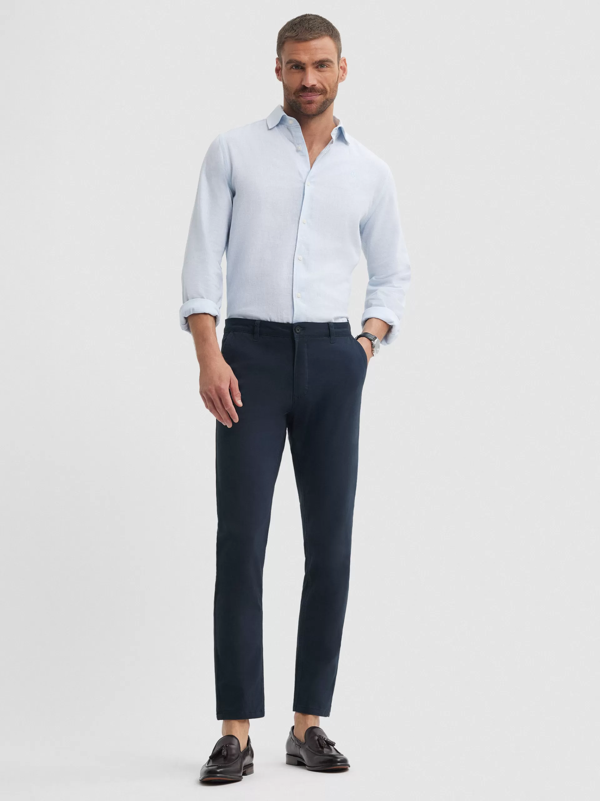 Discount Alvaro Moreno PANTALON CHINO SLIM FIT Azul Marino