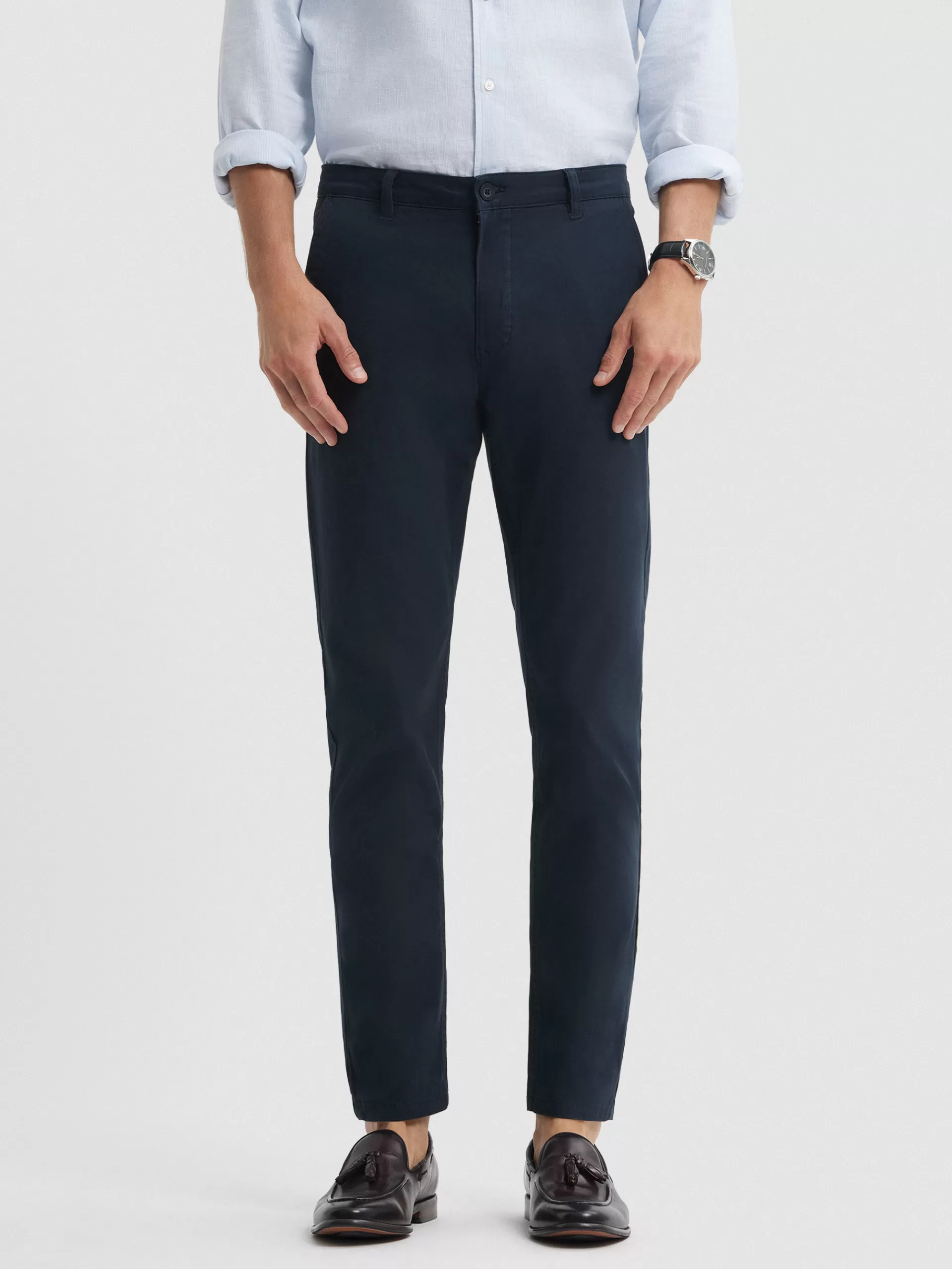 Discount Alvaro Moreno PANTALON CHINO SLIM FIT Azul Marino