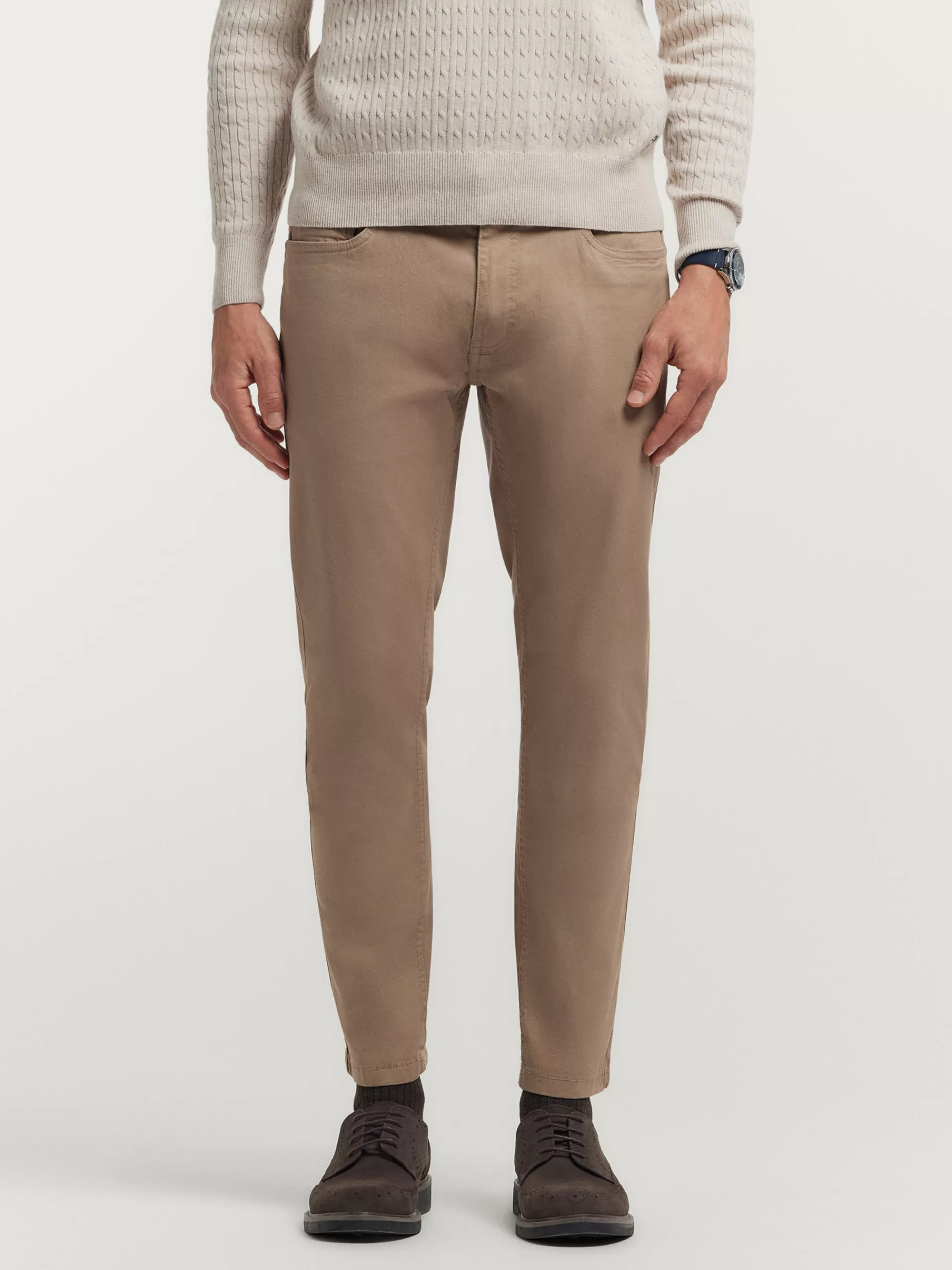 Shop Alvaro Moreno PANTALON MICRO 5PKT Camel