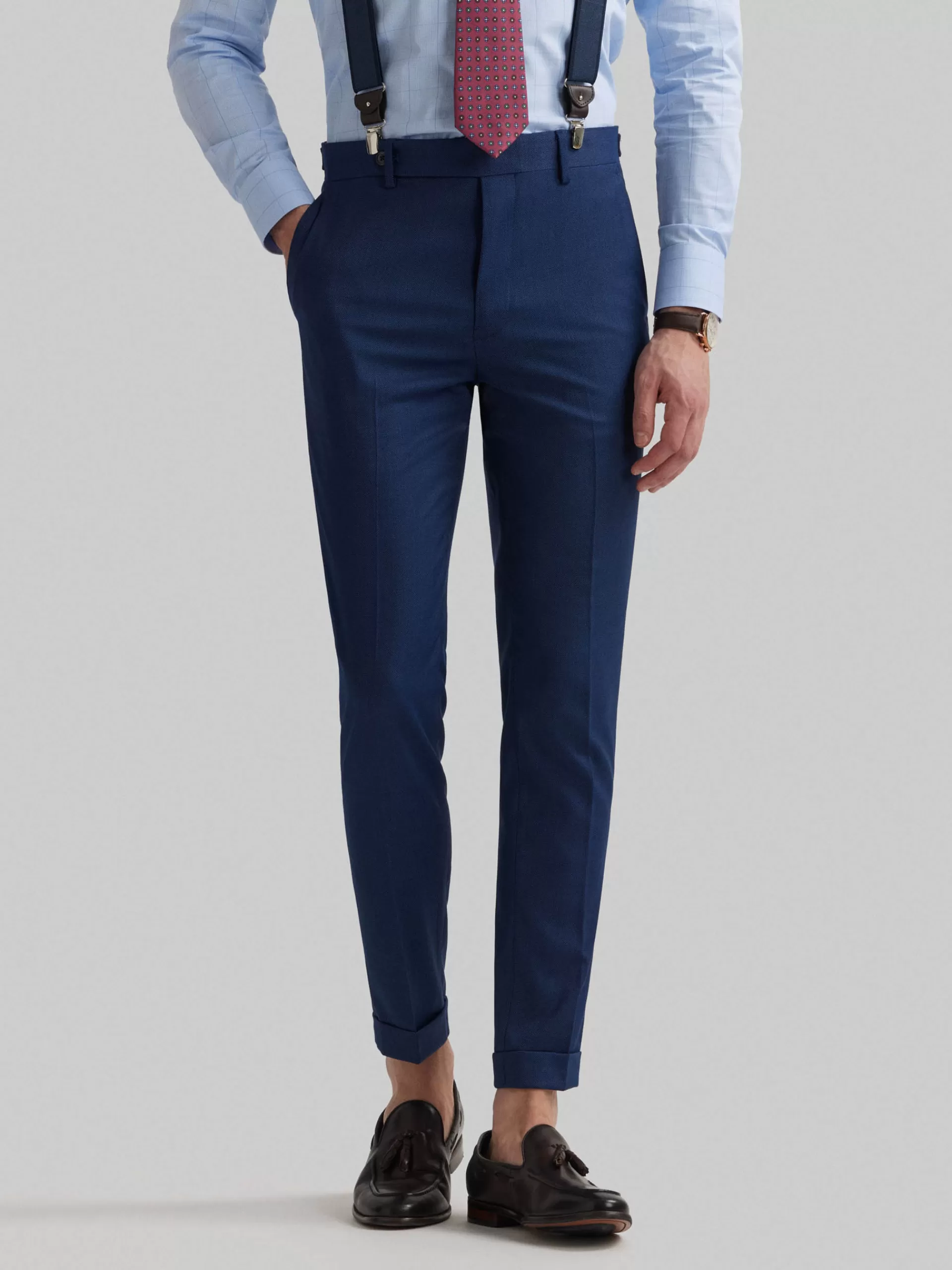 Fashion Alvaro Moreno PANTALON NAPOLI MICROBIRD Azul