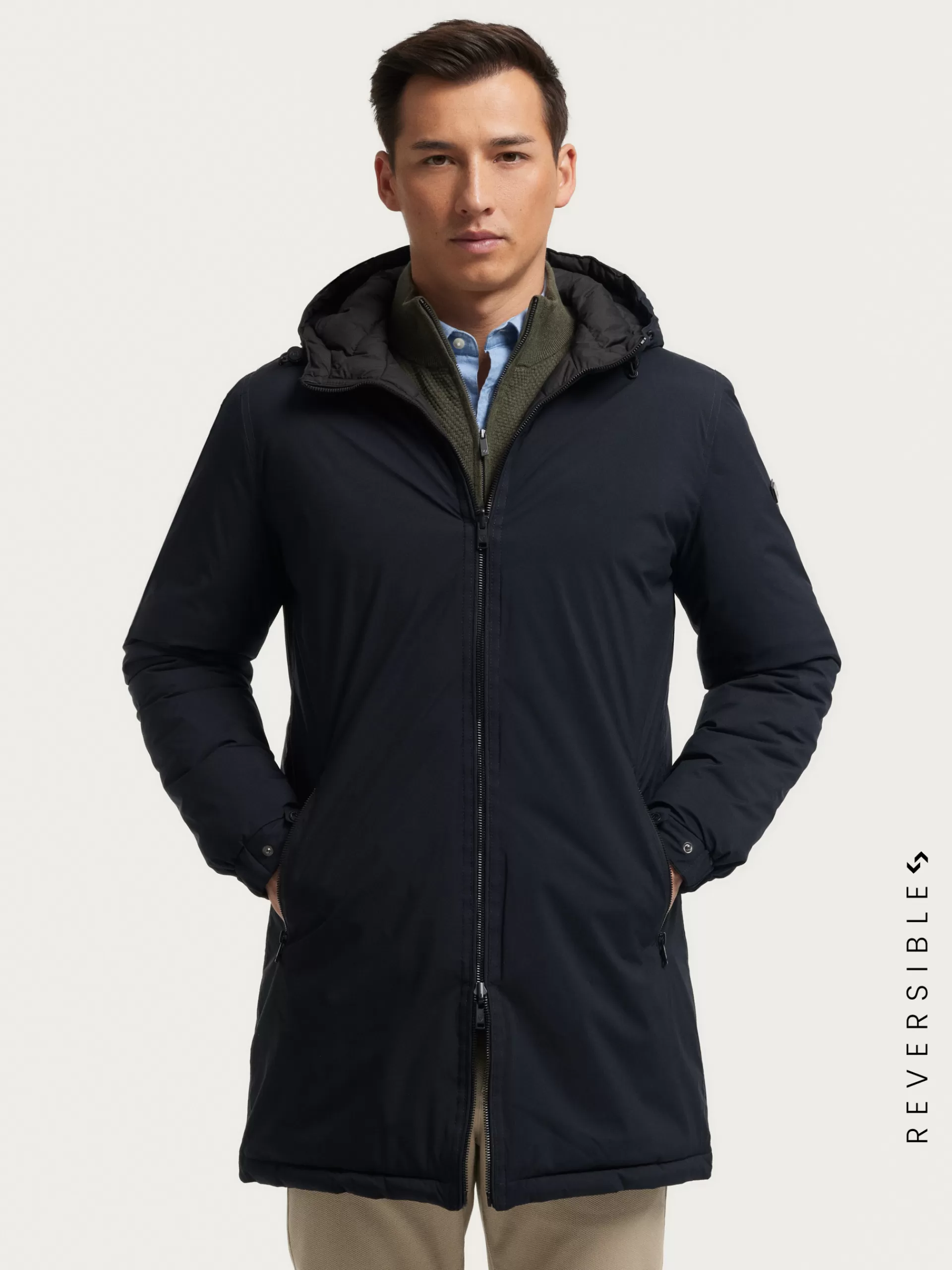 Best Alvaro Moreno PARKA RATCHED REVERSIBLE | MARRÓN Azul Marino