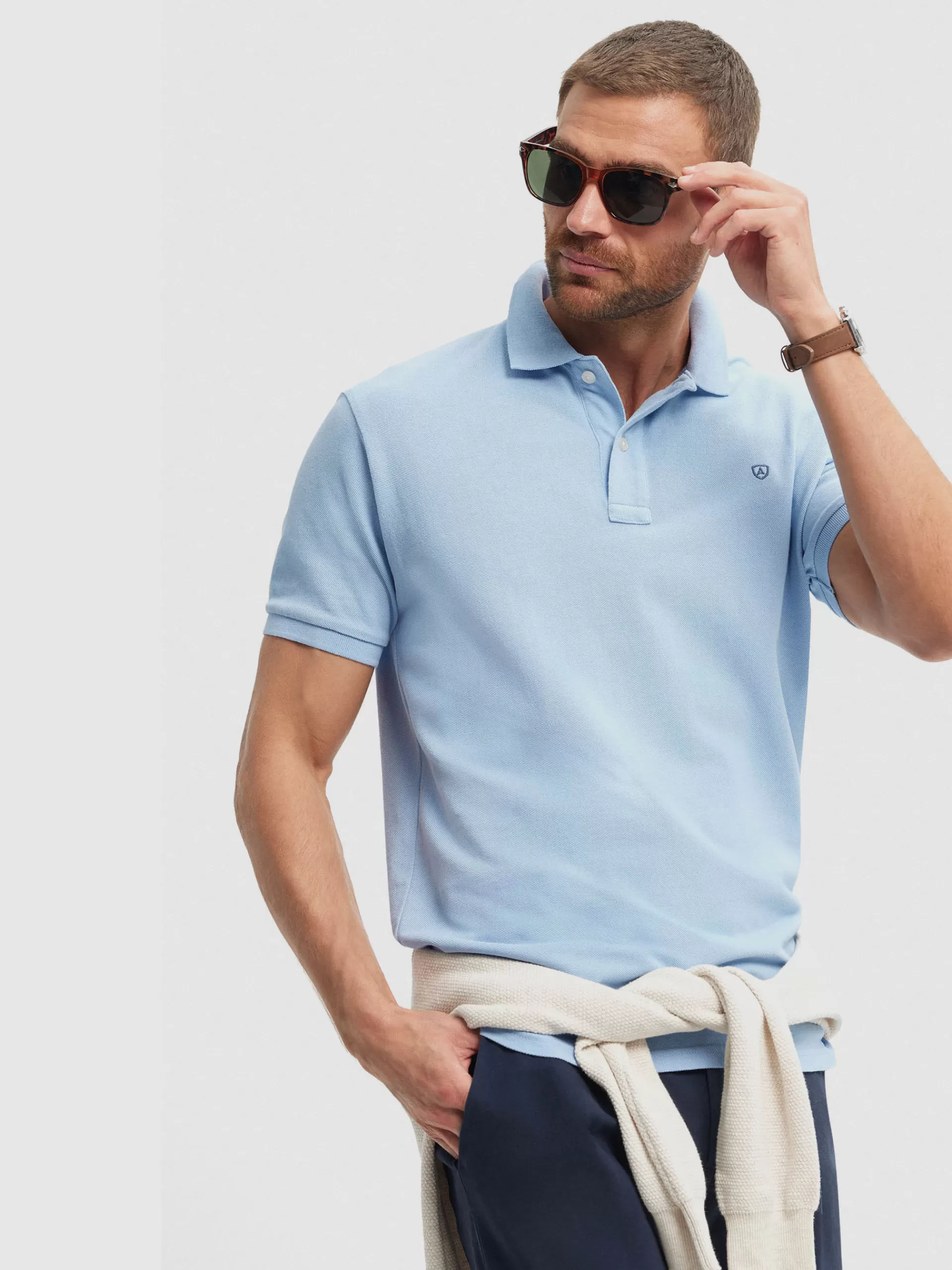 Online Alvaro Moreno POLO BASIC Celeste