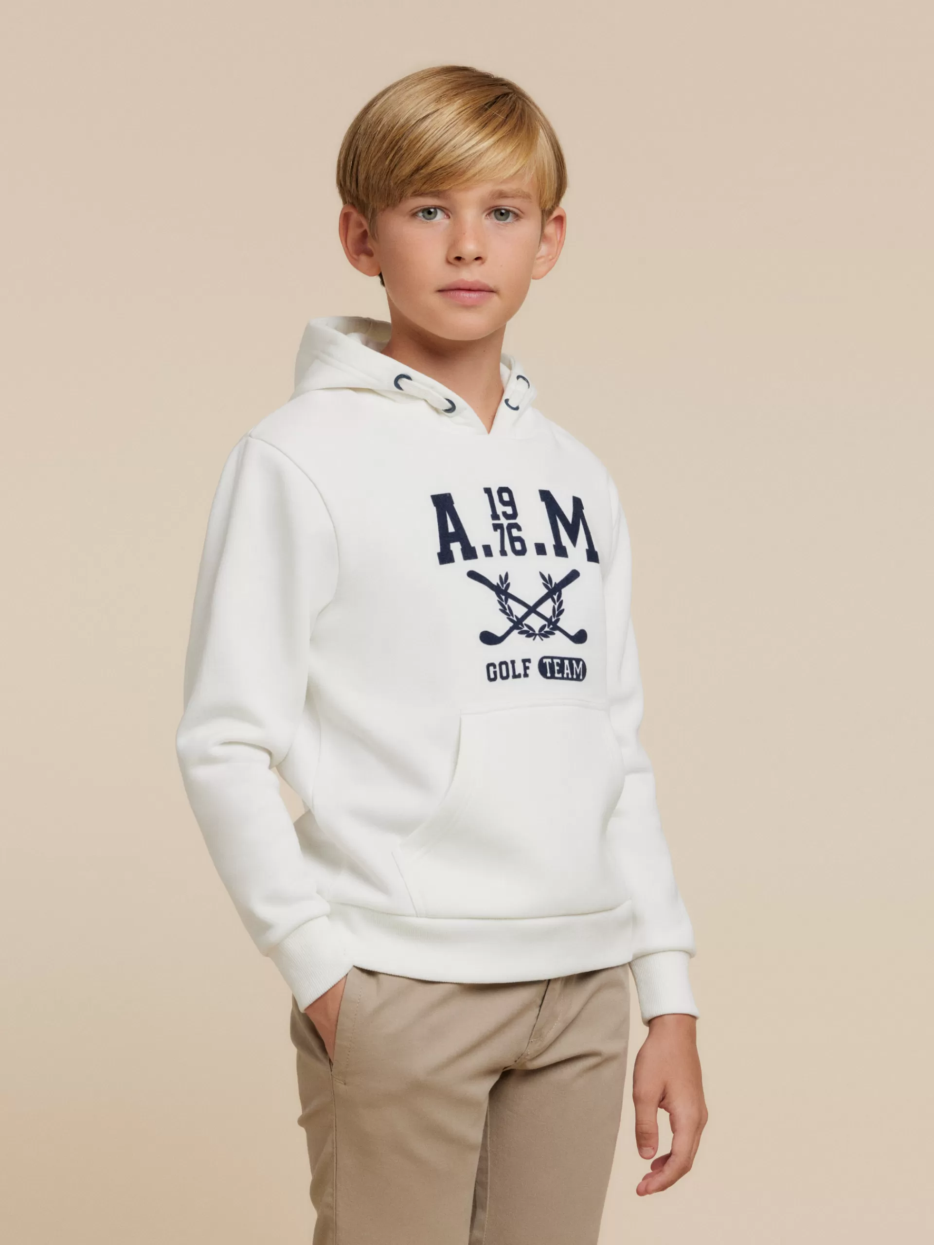 Clearance Alvaro Moreno SUDADERA GOLF KIDS Blanco